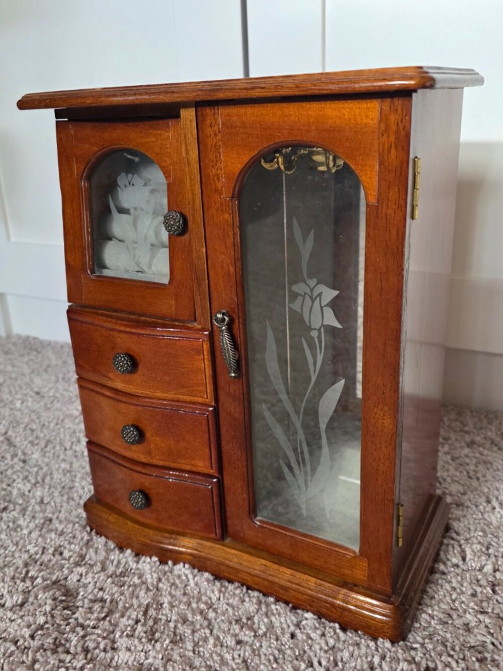 1990s Wooden Jewelry Box